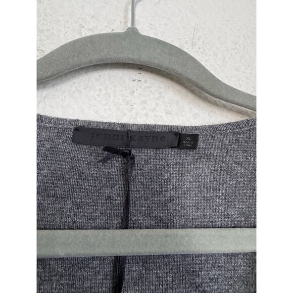 JENNI KAYNE Chelsea wool cashmere Cardigan Gray Derby XL - Picture 9 of 11